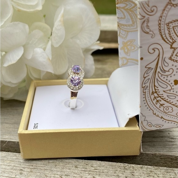 NWT CHARTER CLUB TRIPLE HALO SILVER TONED RING - 6 - Picture 6 of 10